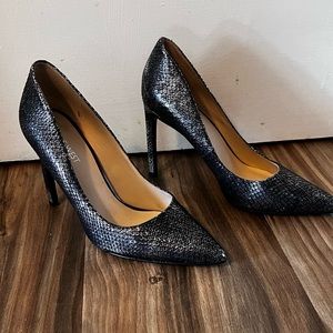 Nine West snakeskin print heels 7 1/2